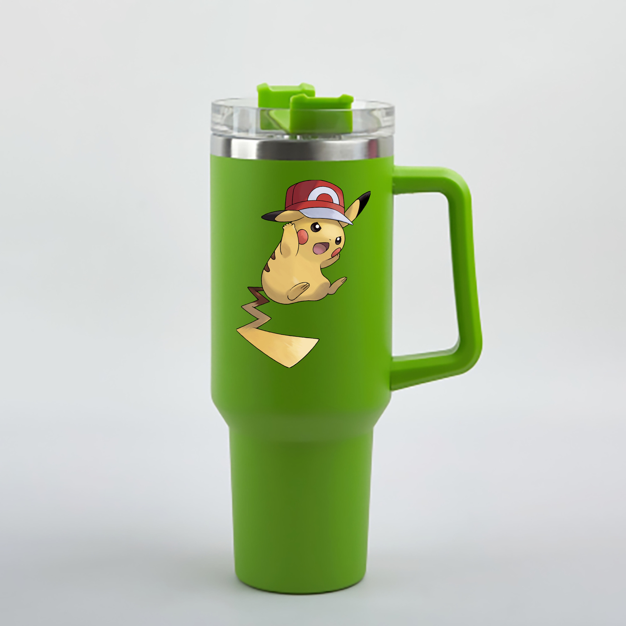 （画像用） ポケットモンスター Pokémon 1200mL車用タンブラー - クリスタルステッカー（プラスチックストロー付き）